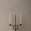 23" Adjustable Wrought Iron Double Candle Holder