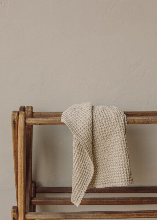Organic Cotton Waffle Tea Towel - Natural