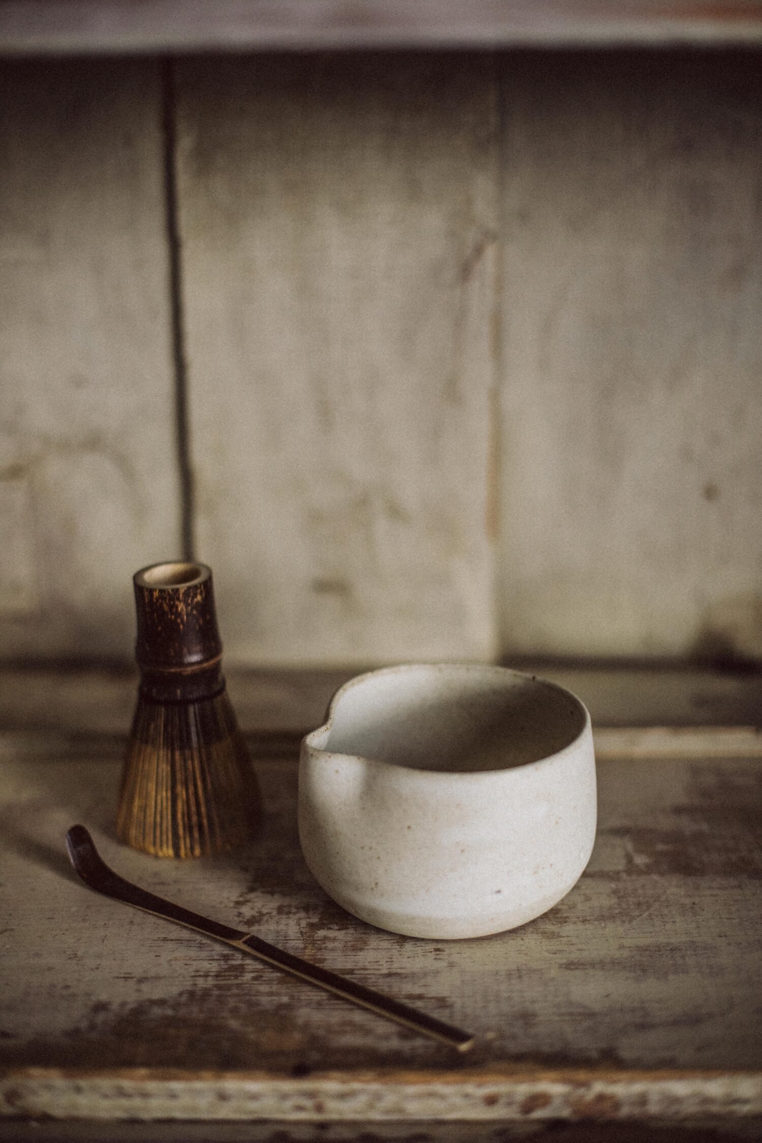 Matcha Whisk and Scoop in Dark Bamboo