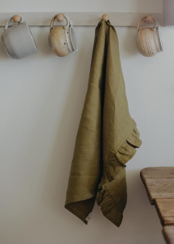 Ruffle Trim Tea Towels in
